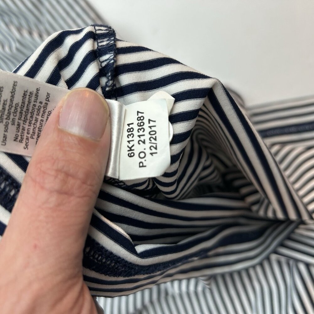 Vineyard Vines Shirt Mens Medium Short Sleeve Polo Performance Striped 1898 Leaf - Picture 7 of 10